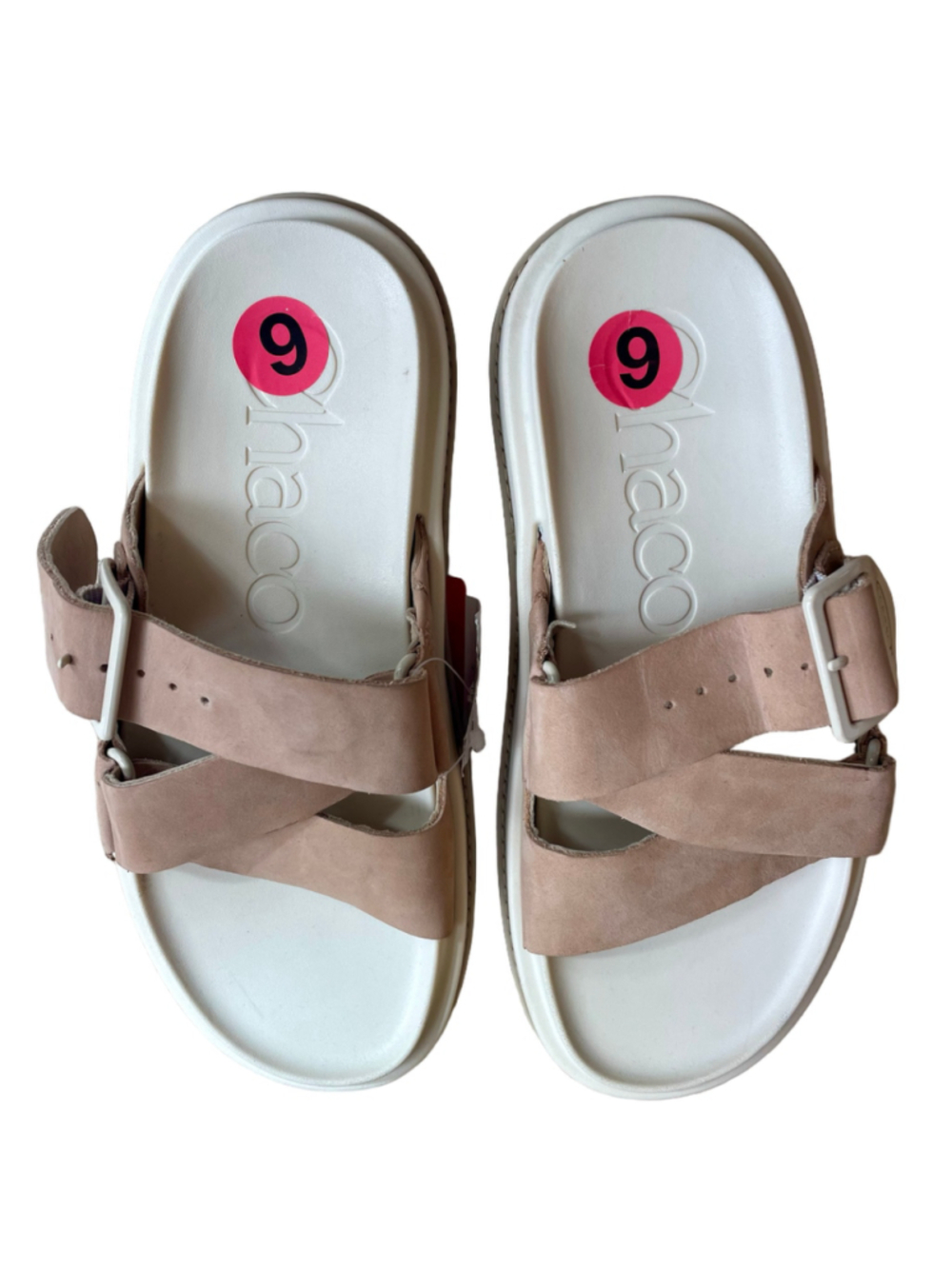 Chaco Townes Slide Womens 6 Rose Quartz Suede Leather Buckle Sandals NWOT